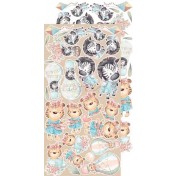Sada papierov - Safari Friends Girl 9+1ks