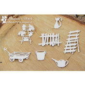 Lepenkový výrez - záhradná sada