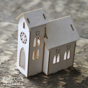 Lepenkový výrez - 3D kostol