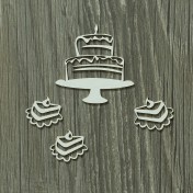 Lepenkový výrez -  narodeninová torta