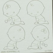 Lepenkový výrez -  miminká