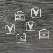 Lepenkový výrez - fotoaparáty so srdiečkami