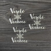 Lepenkový výrez - Veselé Vianoce