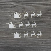 Lepenkový výrez - Santa na saniach