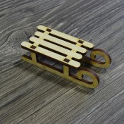 Lepenkový výrez - sánky 3D