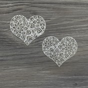 Lepenkový výrez - srdce 2ks