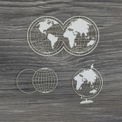 Lepenkový výrez - glóbusy