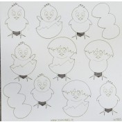 Lepenkový výrez - kuriatka