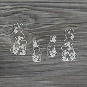 Lepenkový výrez - zajačiky