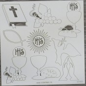 Lepenkový výrez - zostava sväté prijímanie