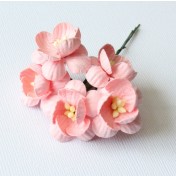 Papierové kvety - cherry ružové 5ks