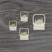 Lepenkový výrez - krajinka v pohári