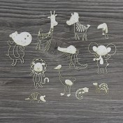 Lepenkový výrez - zvieratká