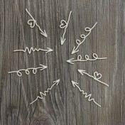 Lepenkový výrez - Doodling šípky