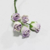 Papierové kvety - lilac hip rosebuds 5ks