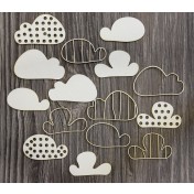Lepenkový výrez -  obláčiky