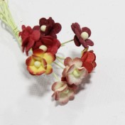 Papierové kvety - mini sweethearts 10ks mixed red