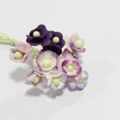 Papierové kvety - mini sweethearts 10ks fialové