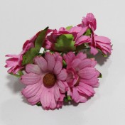 Papierové kvety - ružové chryzanétny 5ks