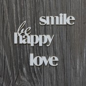 Lepenkový výrez - be happy