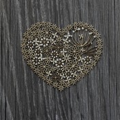 Lepenkový výrez - lacy heart