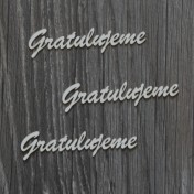 Lepenkový výrez - Gratulujeme 3ks