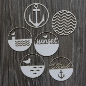Lepenkový výrez - tags SEASIDE