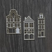 Lepenkový výrez - domčeky