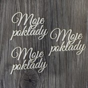 Lepenkový výrez - Moje poklady 3ks