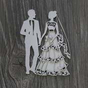 Lepenkový výrez - svadobný pár 2