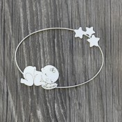 Lepenkový výrez - rámik spiace dievčatko