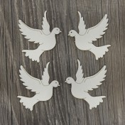 Lepenkový výrez - holuby 4ks