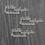 Lepenkový výrez - všetko najlepšie k meninám 3ks