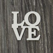 Lepenkový výrez - nápis Love