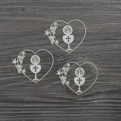 Lepenkový výrez - kalichy v srdci