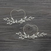 Lepenkový výrez - srdcia s ornamentom
