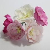 Papierové kvety - magnolia ružové 5ks