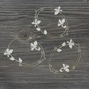 Lepenkový výrerz - rámik s kvietkami