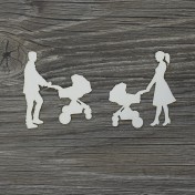 Lepenkový výrez - otec a mama