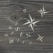 Lepenkový výrez - kompas