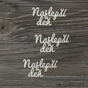 Lepenkový výrez - Najlepší deň  3ks