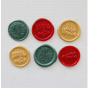 Vianočné samolepiace pečate 6ks