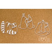 Lepenkový výrez -  Animals in love