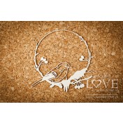 Lepenkový výrez - Bird on a twig