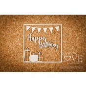 Lepenkový výrez - Birthday frame