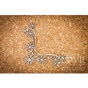 Lepenkový výrez -  Corner with snowflakes