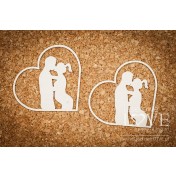 Lepenkový výrez -  Couple in heart