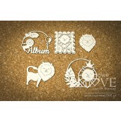 Lepenkový výrez -  Frames with lions