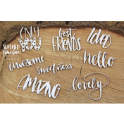 Lepenkový výrez - loved inscriptions