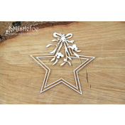 Lepenkový výrez - mistletoe star